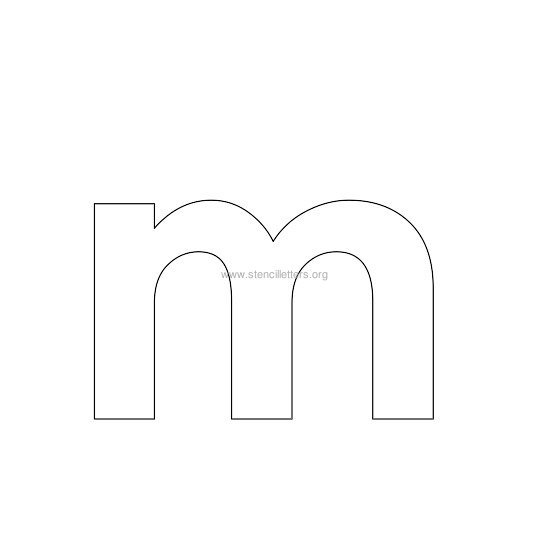 bold stencil letter m