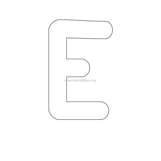 bubble stencil letter e