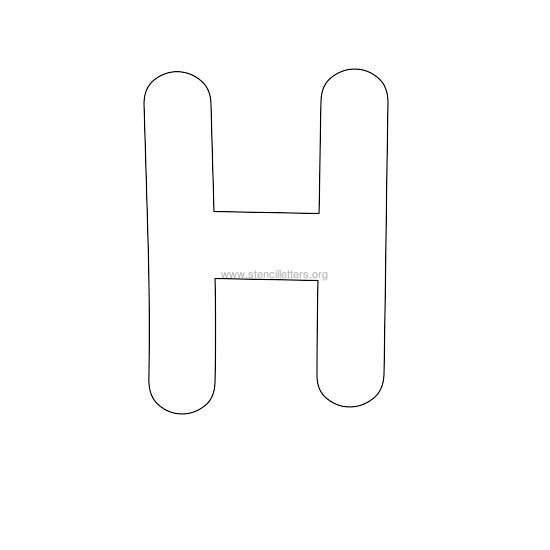 bubble stencil letter h