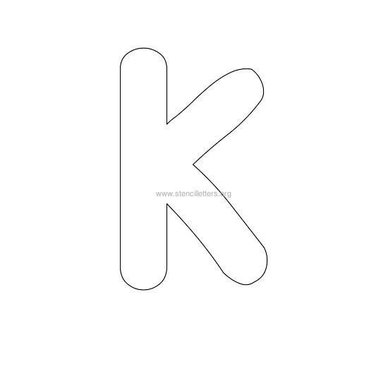 bubble stencil letter k