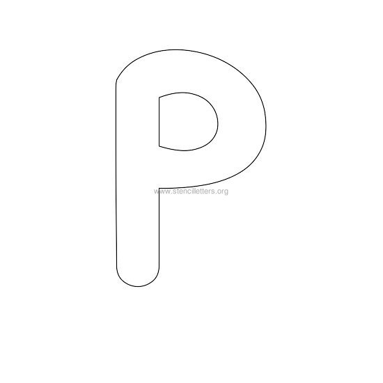 bubble stencil letter p