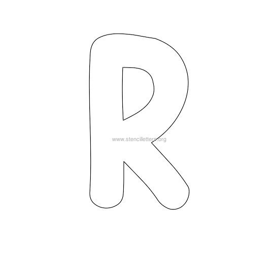bubble stencil letter r