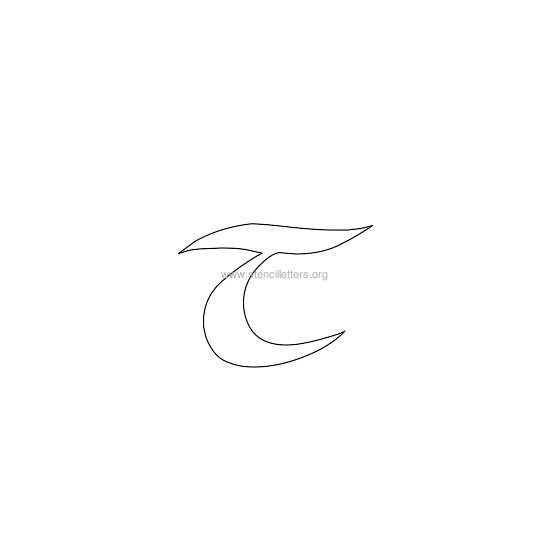 celtic stencil letter t