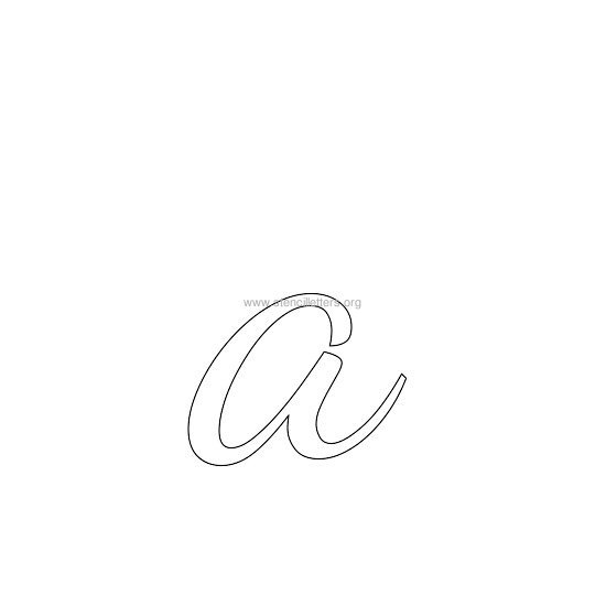 lowercase wedding stencil letter a