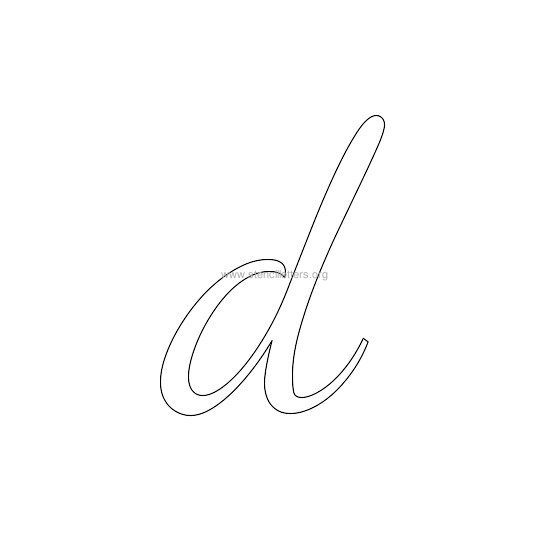 lowercase wedding stencil letter d