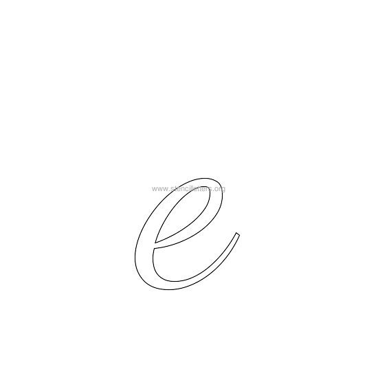 lowercase wedding stencil letter e