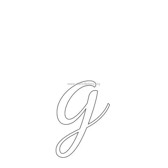 lowercase wedding stencil letter g