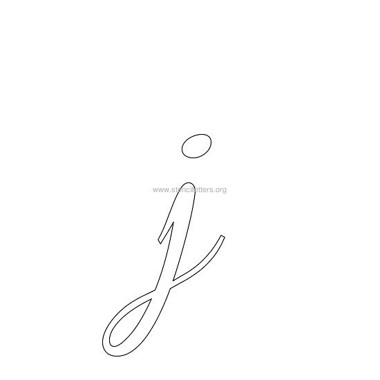lowercase wedding stencil letter j