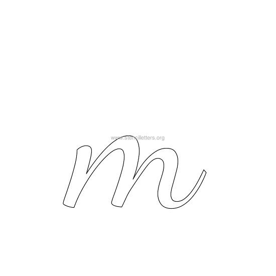 lowercase wedding stencil letter m