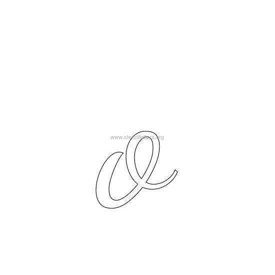 lowercase wedding stencil letter o