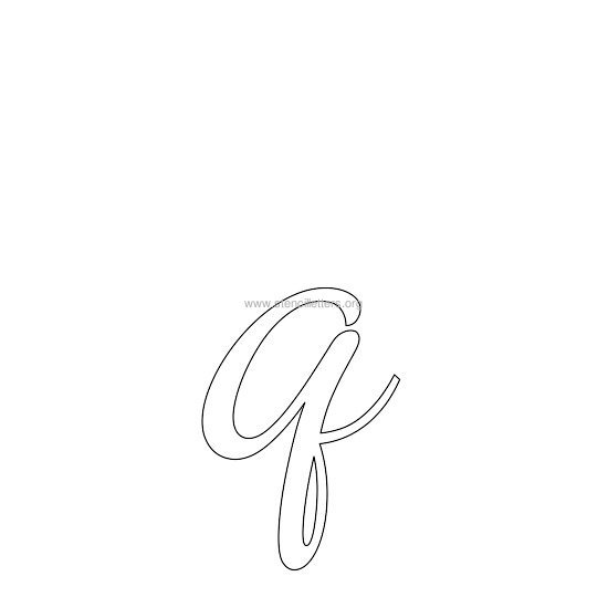 lowercase wedding stencil letter q