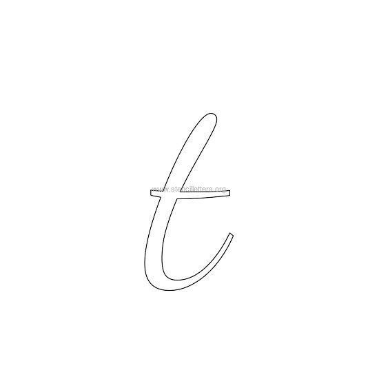 lowercase wedding stencil letter t