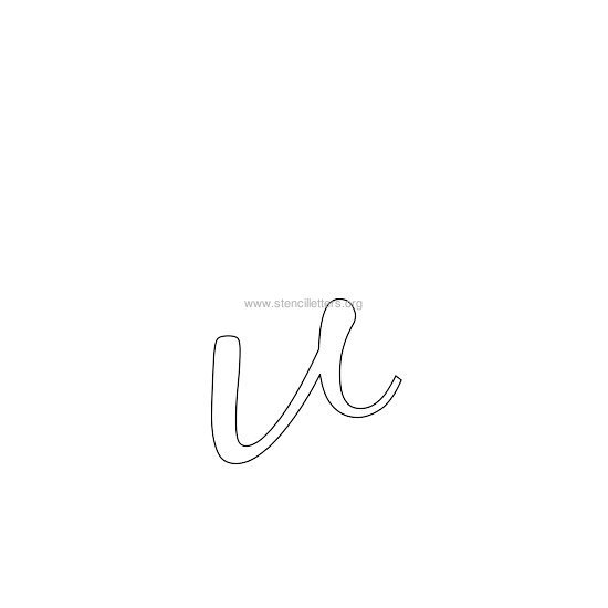 lowercase wedding stencil letter v