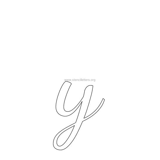 lowercase wedding stencil letter y