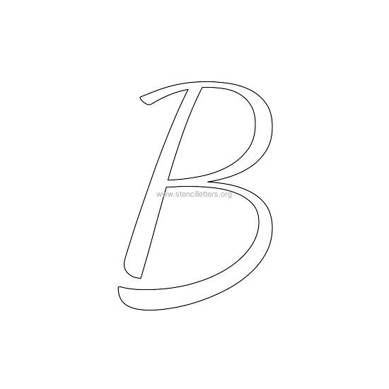 uppercase wedding stencil letter b