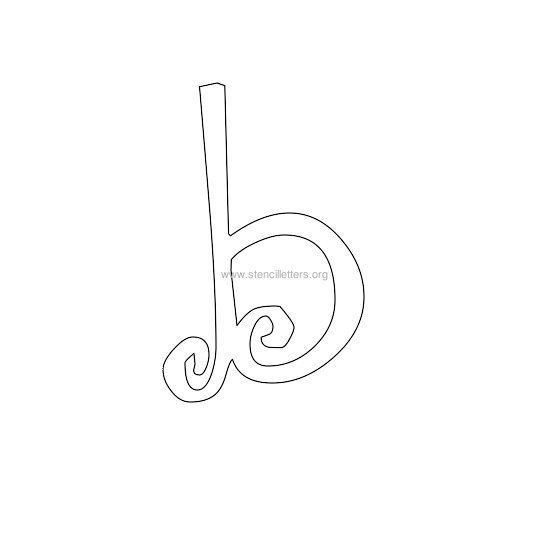 lowercase scrapbooking stencil letter b
