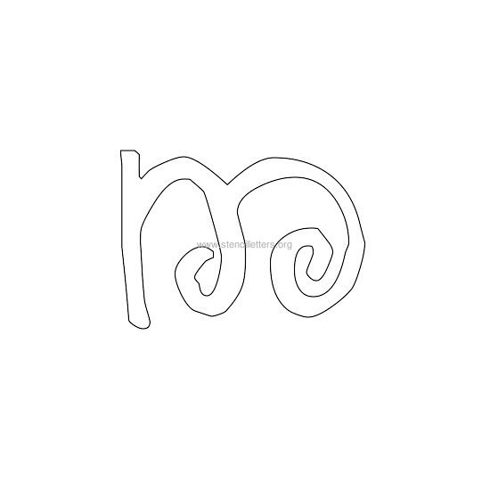 lowercase scrapbooking stencil letter m