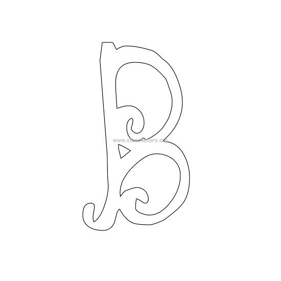 uppercase scrapbooking stencil letter b