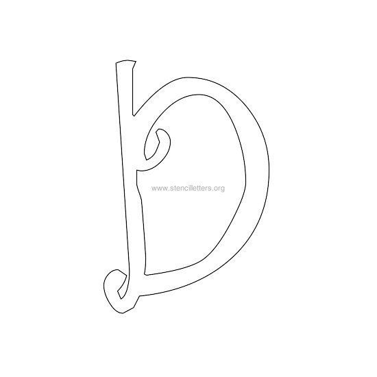 uppercase scrapbooking stencil letter d