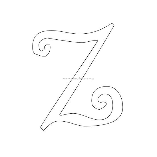 uppercase scrapbooking stencil letter z