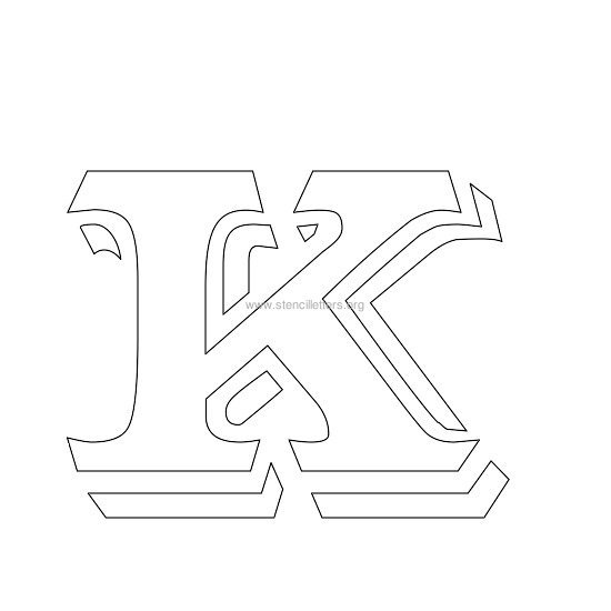 victorian stencil letter k