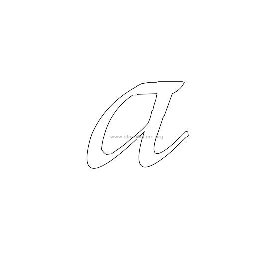 lowercase calligraphy wall stencil letter a