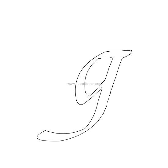 lowercase calligraphy wall stencil letter g