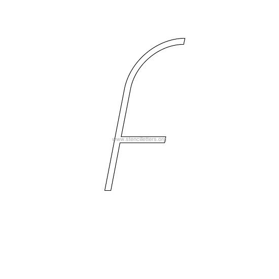 lowercase italic wall stencil letter to Print