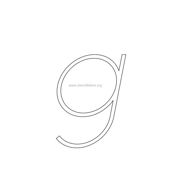 lowercase italic wall stencil letter g