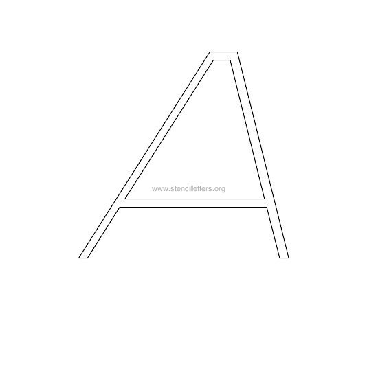 uppercase italic wall stencil letter a