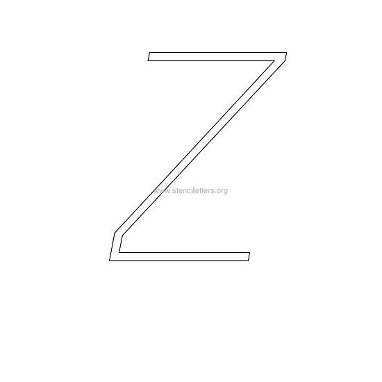 uppercase italic wall stencil letter z