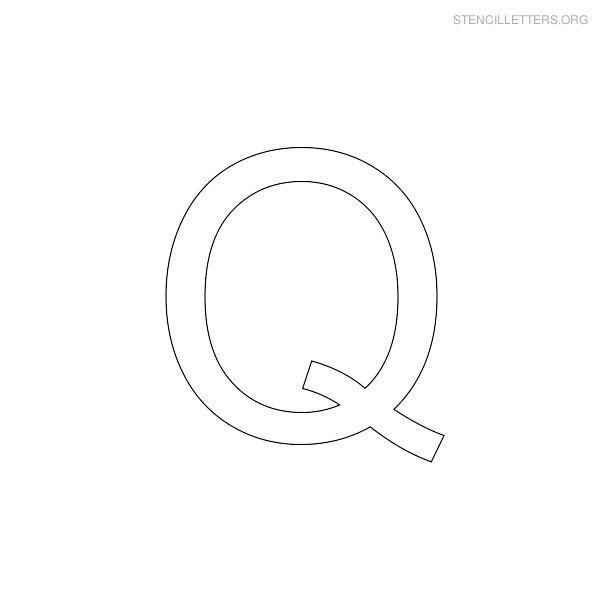 Stencil Letters Q