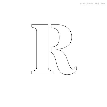 Stencil Letter Small R