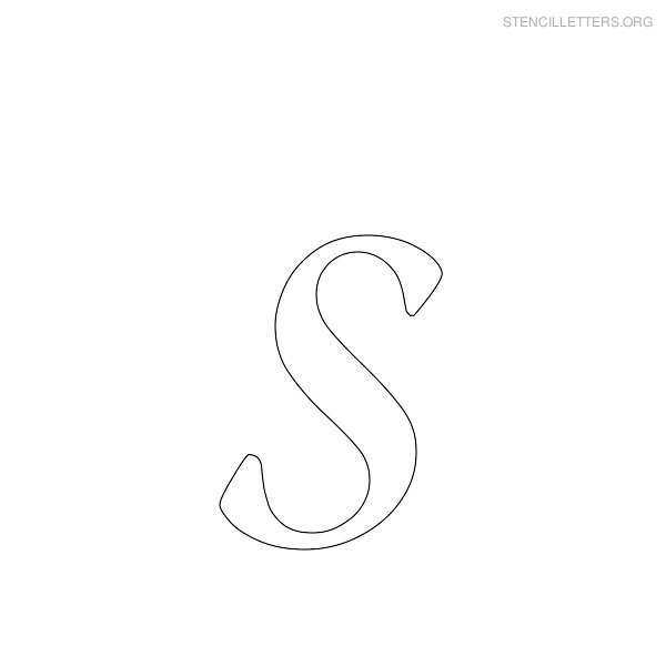 Print Free Stencil Letters S