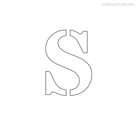 Stencil Letter Small S