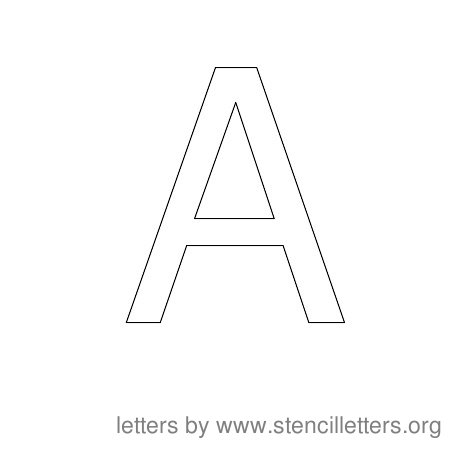 Stencil Letters to Print Alphabet A