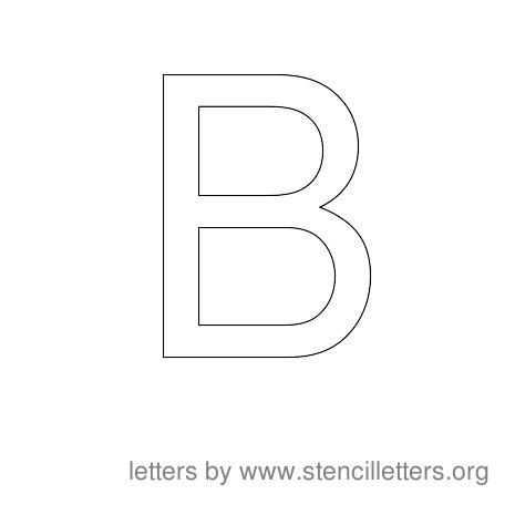 Stencil Letters to Print Alphabet B