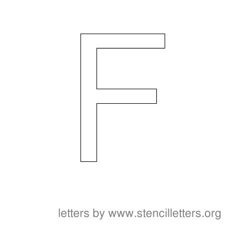 Stencil Letters to Print Alphabet F