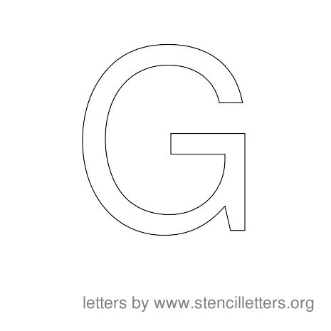 Stencil Letters to Print Alphabet G