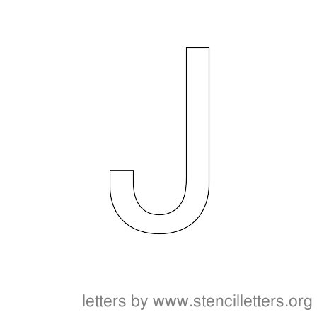 Stencil Letters to Print Alphabet J