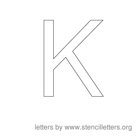 Stencil Letters to Print Alphabet K