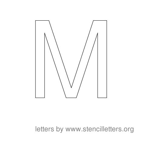Stencil Letters to Print Alphabet M