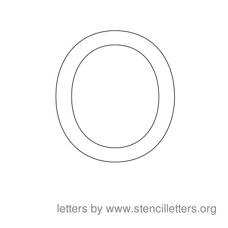 Stencil Letters to Print Alphabet O