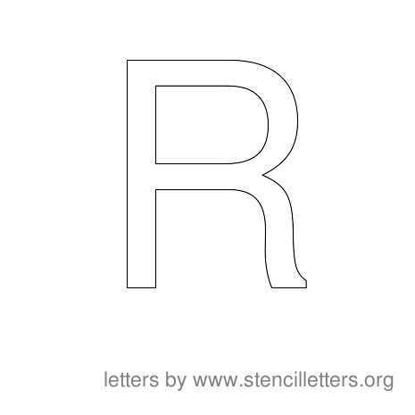 Stencil Letters to Print Alphabet R