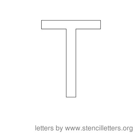 Stencil Letters to Print Alphabet T