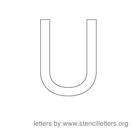 Stencil Letters to Print Alphabet U