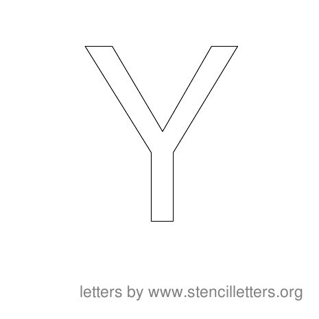 Stencil Letters to Print Alphabet Y