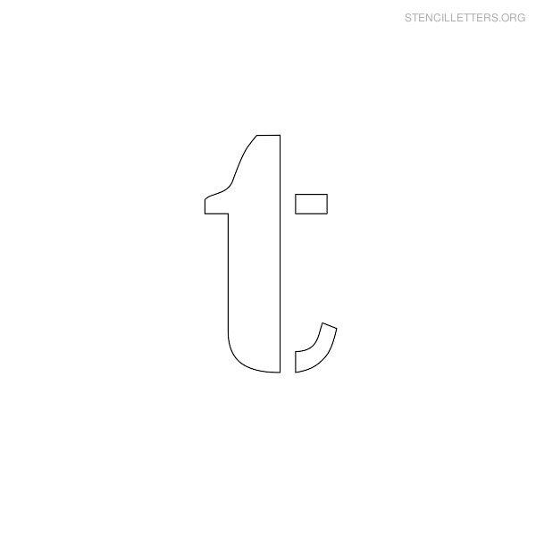 Stencil Letter Lowercase T