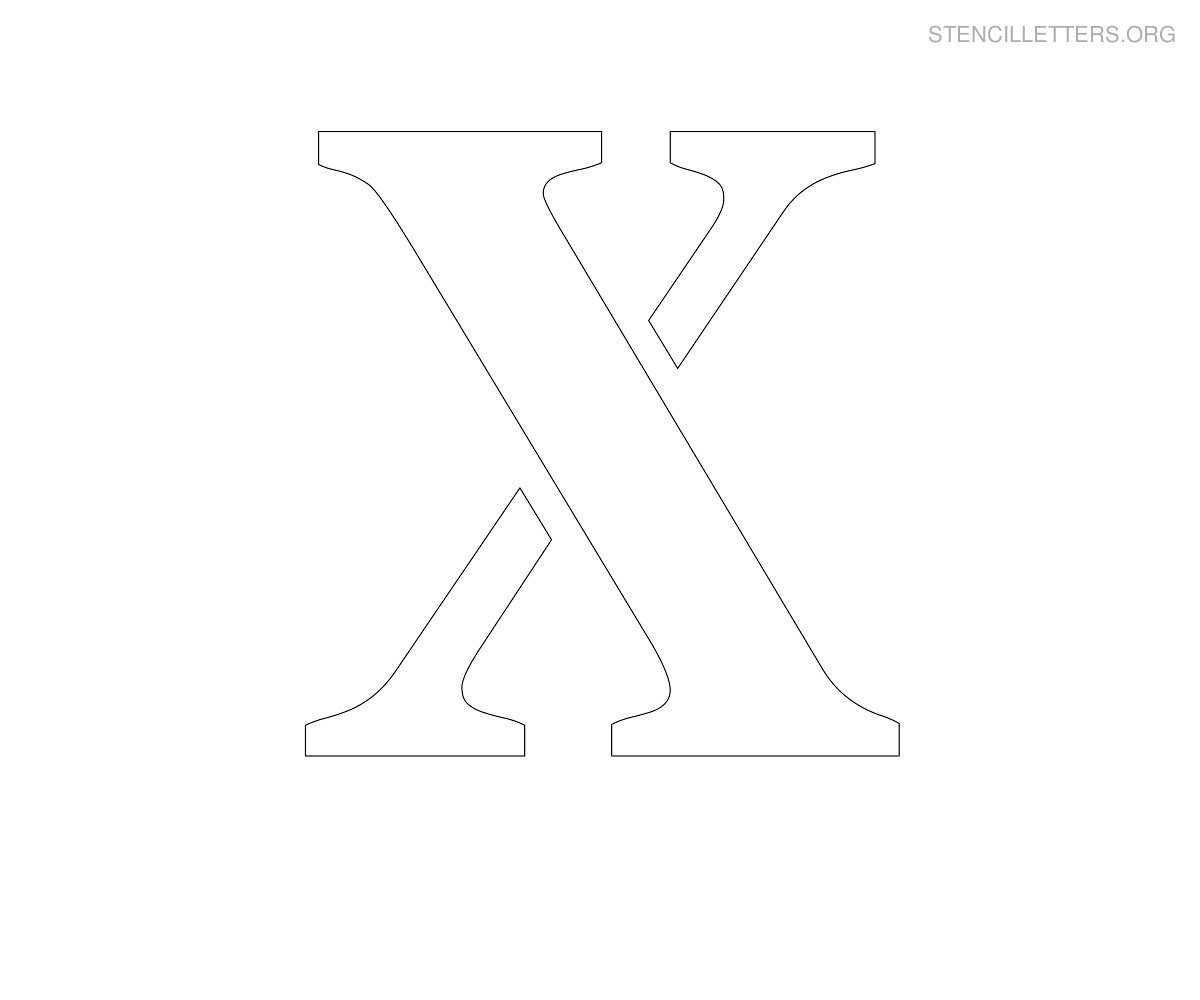 Stencil Letter Large X
