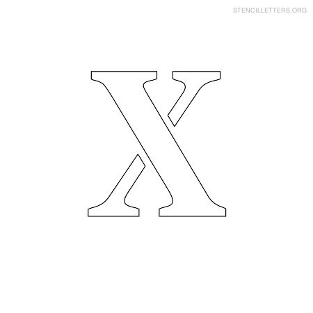 Stencil Letter Small X
